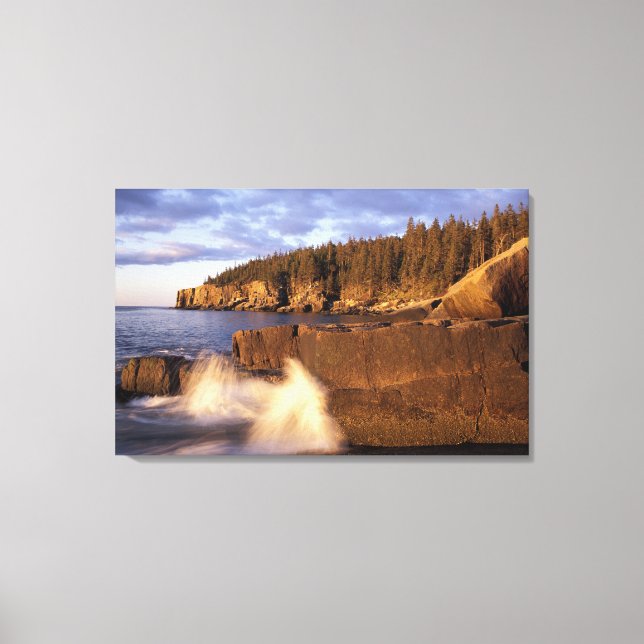 Impressão Em Tela América do Norte, EUA, ME, A costa rochosa do Main (Frente)