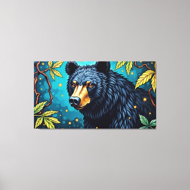 Impressão Em Tela American Black Bear – Majesty of the Woods (Frente)