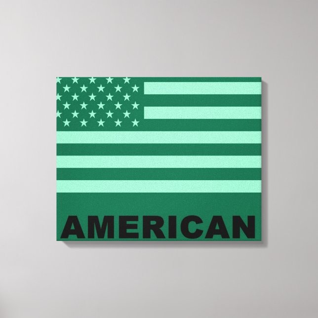 Impressão Em Tela American Flag Pop Art 4° (Frente)