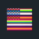 Impressão Em Tela American Flag Pop Art 7°<br><div class="desc">American Flag Pop Art. Design está disponível em outros produtos.</div>