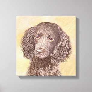 Impressão Em Tela American Water Spaniel Painting - Arte Original de