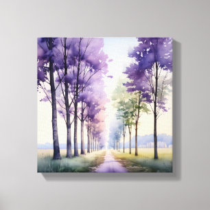 Impressão Em Tela Ametist Avenue: Uma Viagem a Aquarela