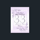Impressão Em Tela Ametyst Gem & Glitter 33º aniversário de casamento<br><div class="desc">Glamorosa e elegante tela de desenho do Amethyst 33rd Wedding Anniversário com joias na moda amethyst gem decorações de canto e estrutura de borda brilhante colorida correspondente impressa em um fundo ametista. Uma design romântica para sua celebração. Todo texto, fonte e cor da fonte são totalmente personalizáveis para atender às...</div>