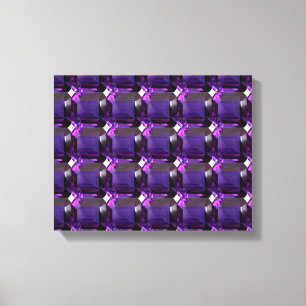 Impressão Em Tela Ametyst Gemstone Purple