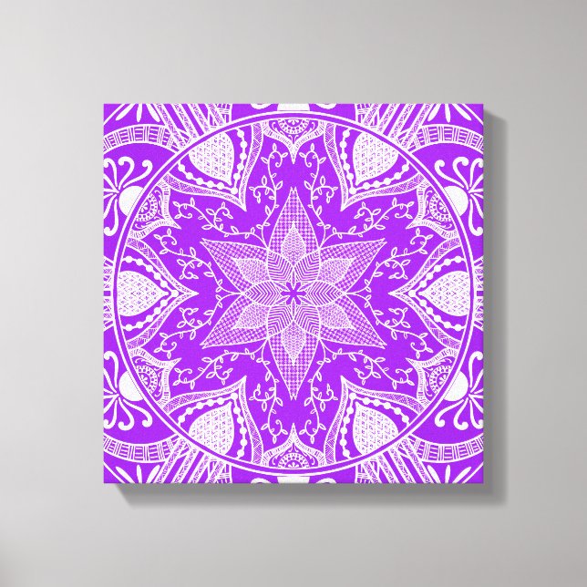Impressão Em Tela Ametyst Mandala (Frente)