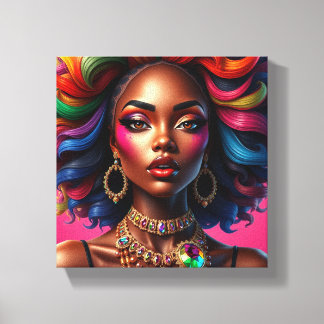 Impressão Em Tela Amigas irmãs sistas magia de menina negra mana