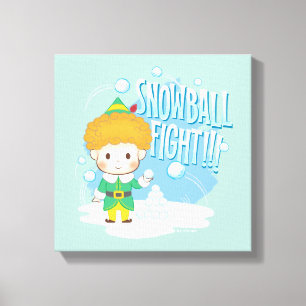 Impressão Em Tela Amigo, a Luta do Elf Snowball!