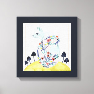 Impressão Em Tela Amigos de Clementine  Esquilo de arte popular