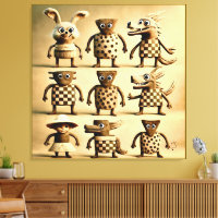 Amigos Ímpar - Poste da família Checker & Dots Cre