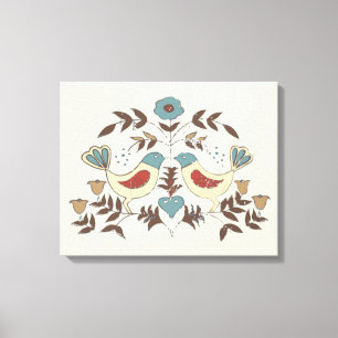 Impressão Em Tela Amish Birds Cottage Chic Distlefink