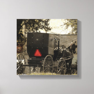 Impressão Em Tela Amish Buggy