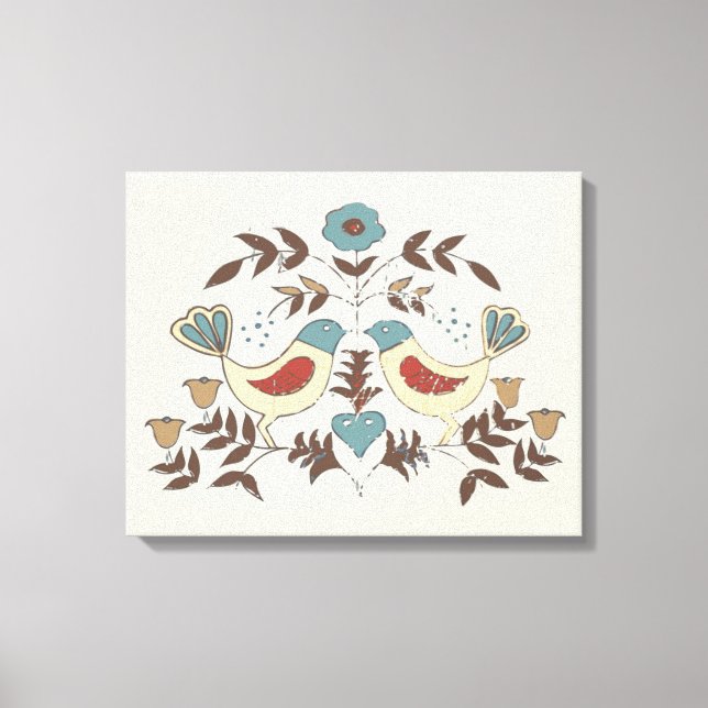 Impressão Em Tela Amish Hex Sinal Bird Americana da Pensilvânia Hola (Frente)