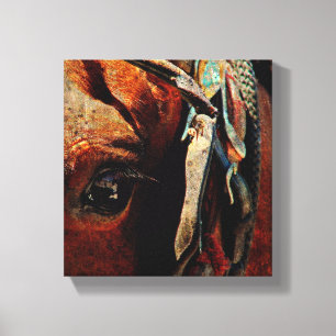 Impressão Em Tela Amish Horse Grunge