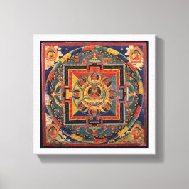 Impressão Em Tela Amitayus mandala, escola tibetana do século XIX