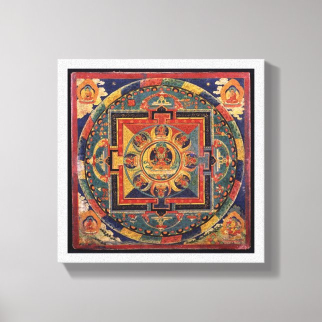 Impressão Em Tela Amitayus mandala, escola tibetana do século XIX (Frente)
