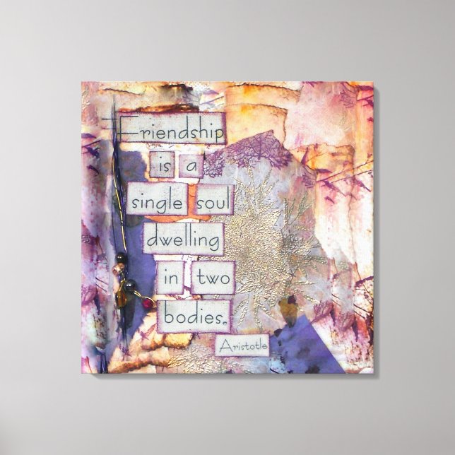 Impressão Em Tela Amizade Mídia Mídia É Uma Alma Solteiro (Frente)