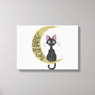 Impressão Em Tela Amo-te à lua e às costas.