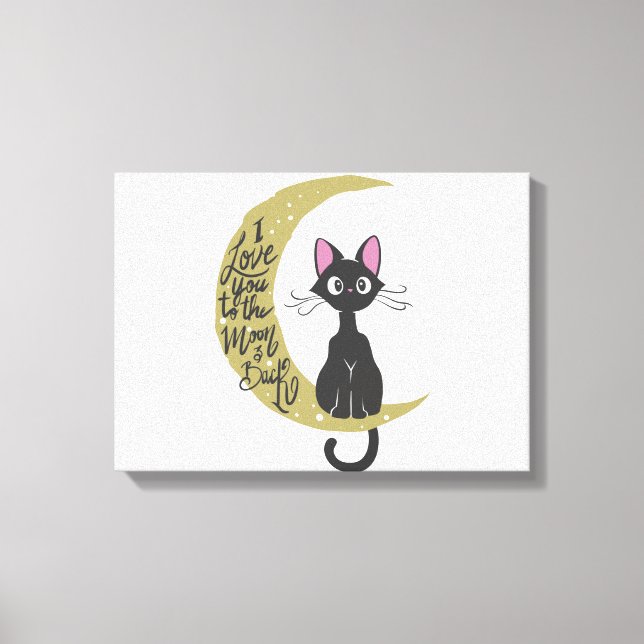 Impressão Em Tela Amo-te à lua e às costas. (Frente)