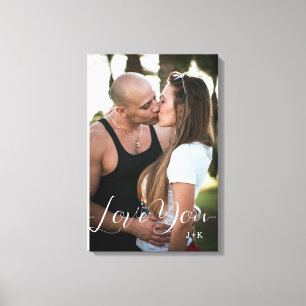 Impressão Em Tela Amo-te, casal