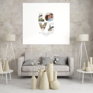 Impressão Em Tela Amor 4 foto simples, cânva de presente personaliz