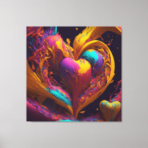 Impressão Em Tela Amor Artístico