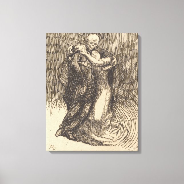 Impressão Em Tela Amor Consagrado (por Paul-Albert Besnard) (Frente)