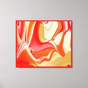 Impressão Em Tela Amor e Abstrato 3D Rainbowart Dourado