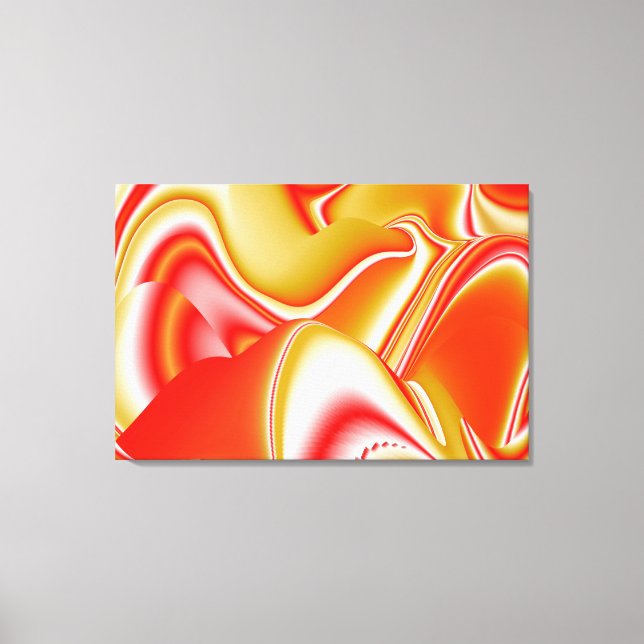 Impressão Em Tela Amor e Abstrato 3D Rainbowart Dourado (Frente)