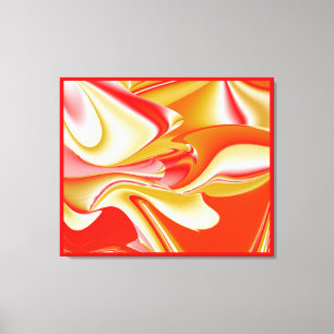 Impressão Em Tela Amor e Abstrato 3D Rainbowart Dourado
