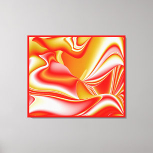 Impressão Em Tela Amor e Abstrato 3D Rainbowart Dourado