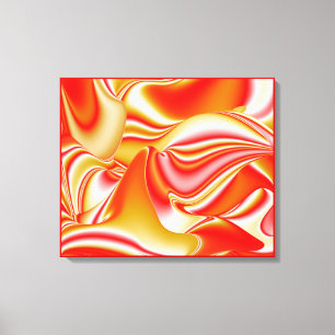 Impressão Em Tela Amor e Ouro Abstrato 3D Rainbowart