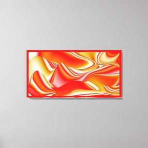 Impressão Em Tela Amor e Ouro Abstrato 3D Rainbowart