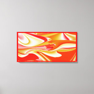 Impressão Em Tela Amor e Ouro Abstrato 3D Rainbowart