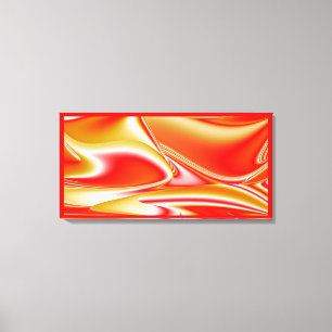 Impressão Em Tela Amor e Ouro Abstrato 3D Rainbowart