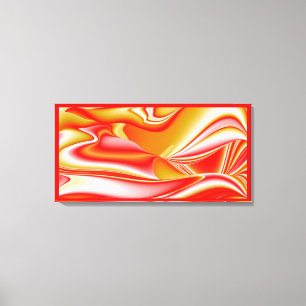 Impressão Em Tela Amor e Ouro Abstrato 3D Rainbowart