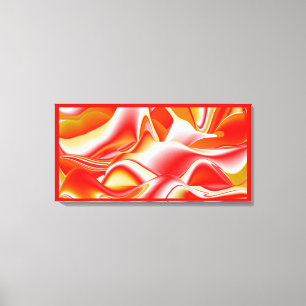 Impressão Em Tela Amor e Ouro Abstrato 3D Rainbowart