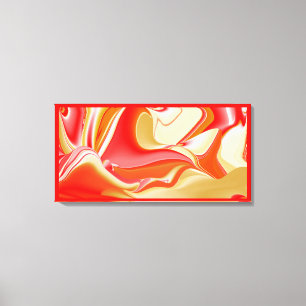 Impressão Em Tela Amor e Ouro Abstrato 3D Rainbowart