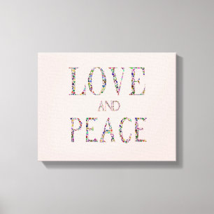 Impressão Em Tela Amor e Paz