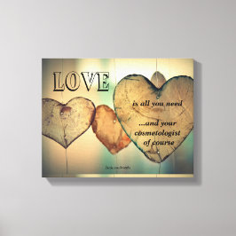Impressão Em Tela Amor E Seu Cosmetólogo