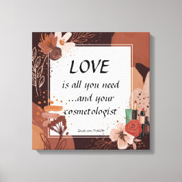 Impressão Em Tela Amor E Seu Cosmetólogo Boho Style