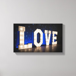 Impressão Em Tela Amor em Luzes