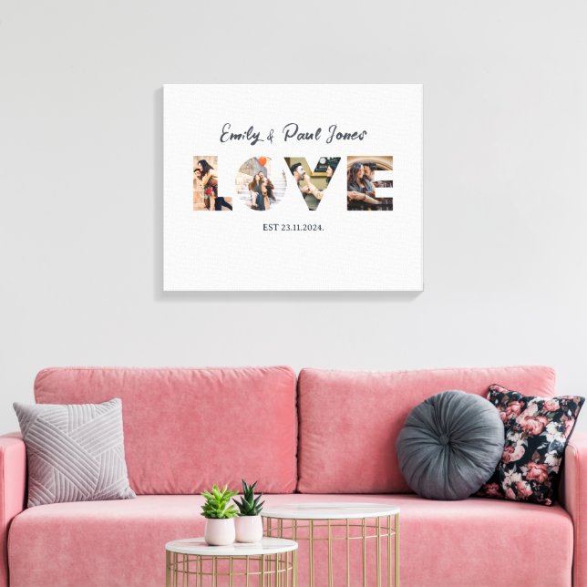 Impressão Em Tela AMOR Moderno  (Insitu(Sala de estar))