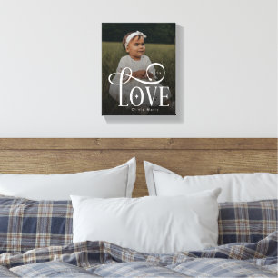 Impressão Em Tela Amor Moderno Personalizado Nova Foto Monograma de