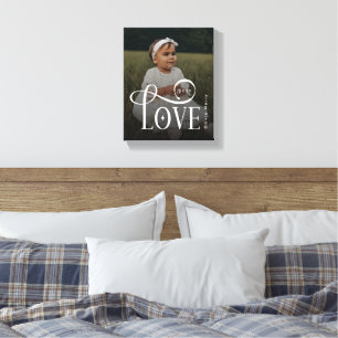 Impressão Em Tela Amor Moderno Personalizado Nova Foto Monograma de