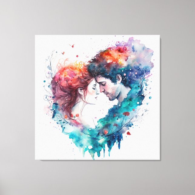 Impressão Em Tela Amor para sempre (Frente)