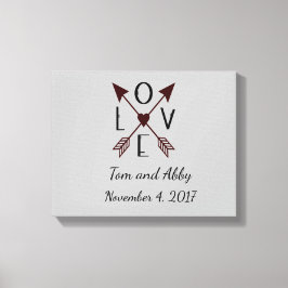 Impressão Em Tela Amor Personalizado com Arrows Casamento