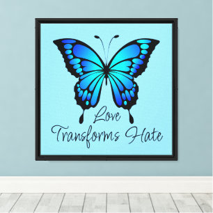 Impressão Em Tela Amor Transforma Ódio Impressão de Tela Esticada