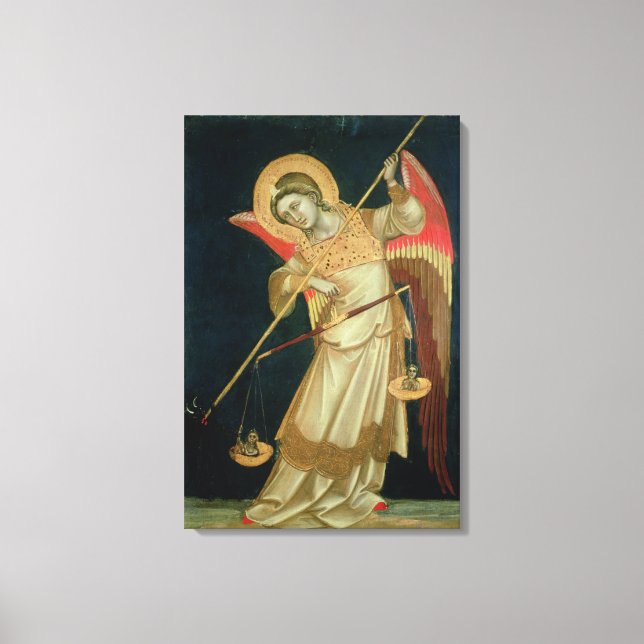 Impressão Em Tela An Angel Weighing a Soul, c.1348-55 (Frente)