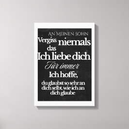 Impressão Em Tela An Meinen Sohn