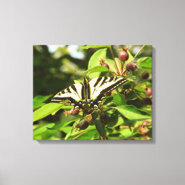 Impressão Em Tela Ananás e Borboleta